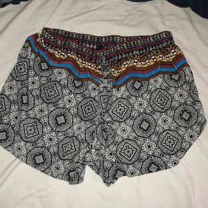 Patterned Aztec Shorts